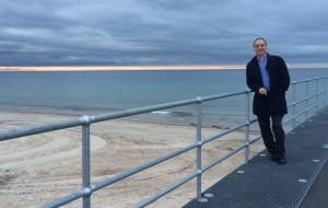 Work life meets beach life, Glenelg Jetty.
