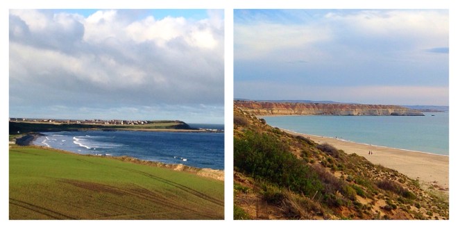 Banff Bay and Maslins Beach. Scotland in winter, South Australia in summer. Which is which?