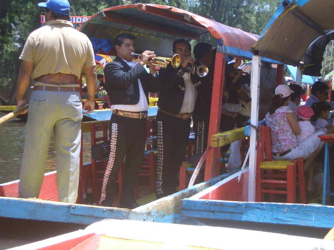 Mariachi, floating gardens of Xochimilco