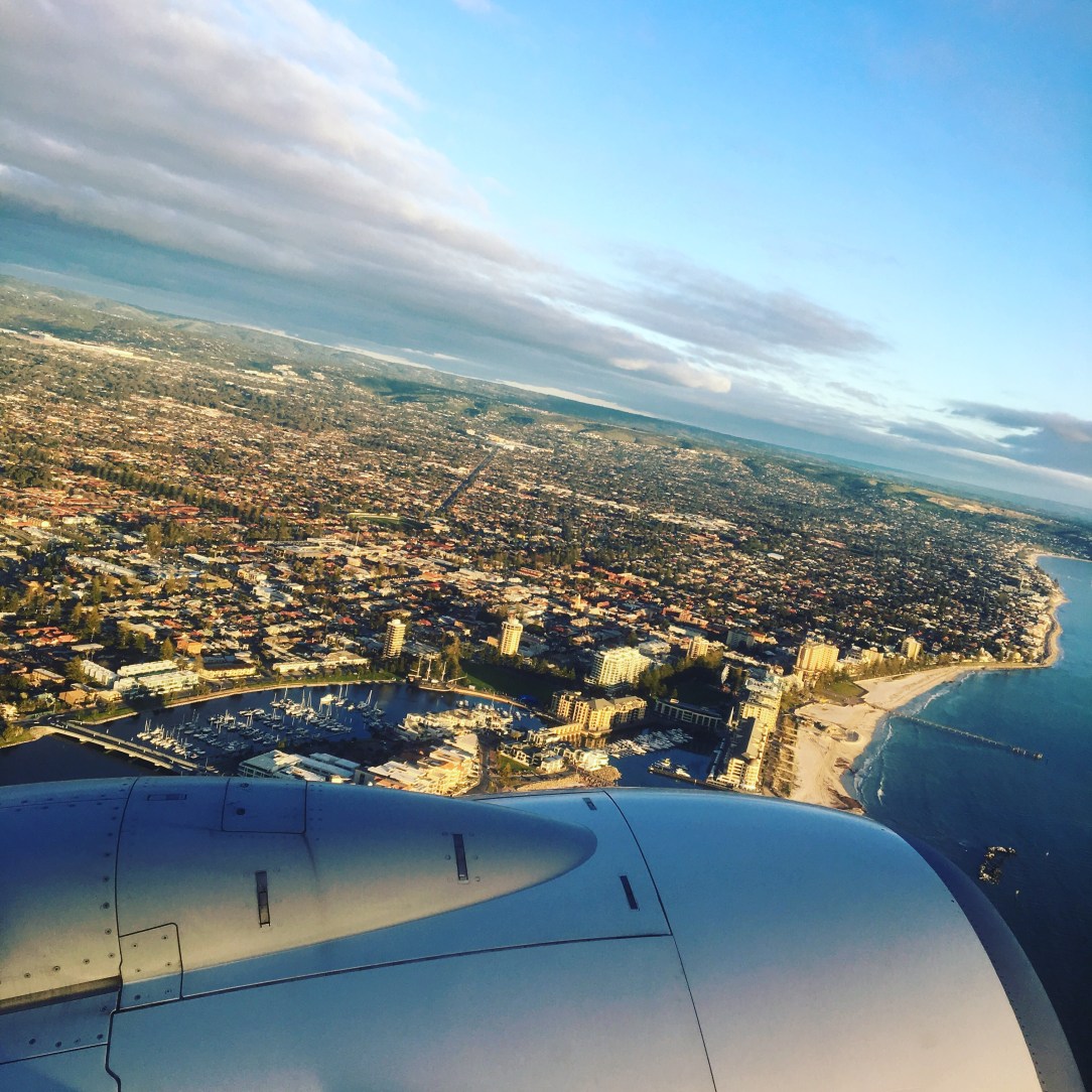 Glenelg beach from the air