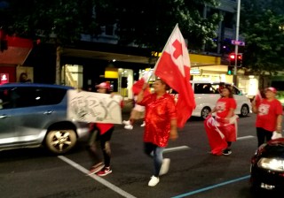 Tonga fans in Auckland