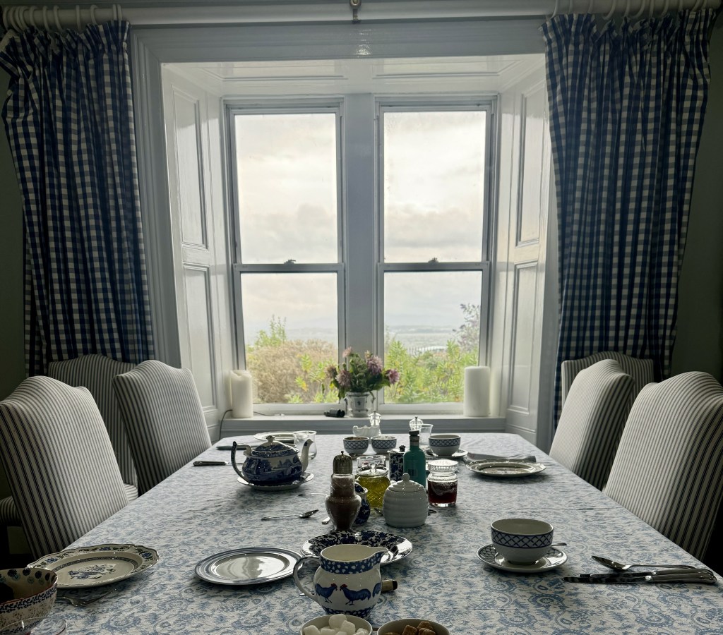 Breakfast table in front of window
